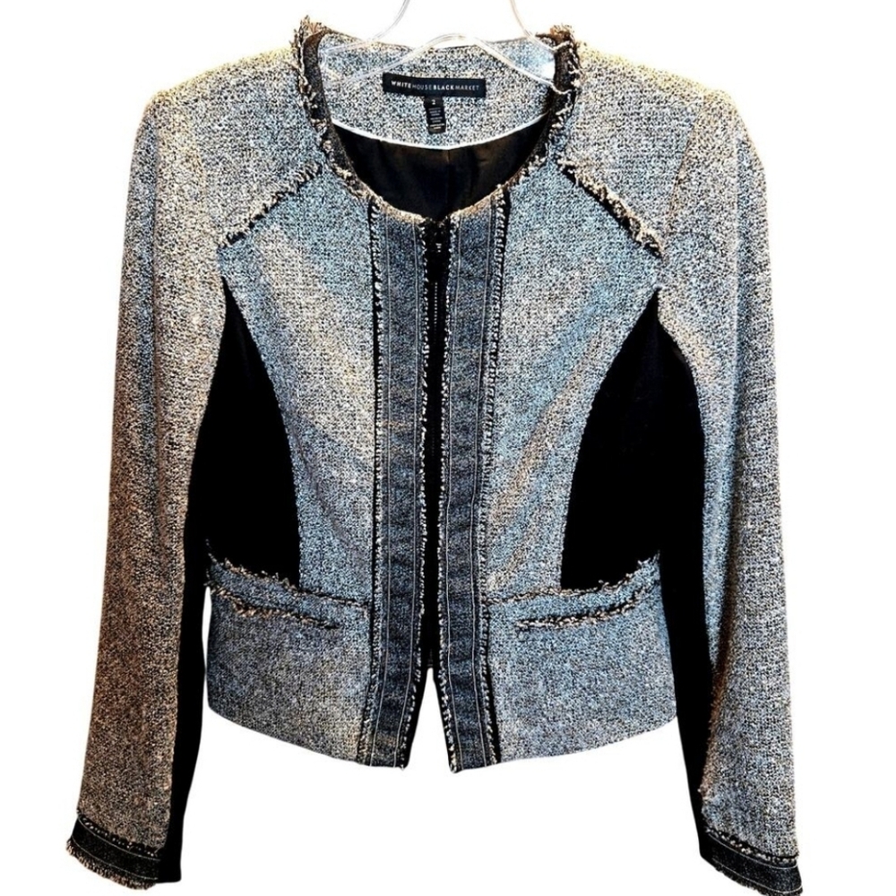 White House 2 Gray Women's Blazer Jacket Suit Coat Misses Size XS Extra Small